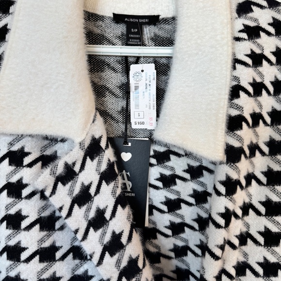Alison Sheri Houndstooth Knit Coatigan – Size Small (S/P) - Picture 3 of 3